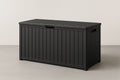 Coffre de Rangement en Plastique Noir 117x45x57 cm
