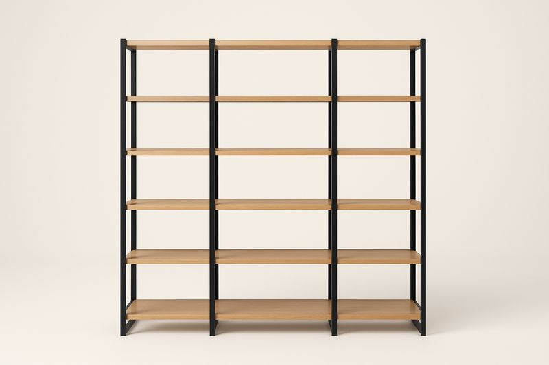 Etagère de rangement en acier et bois 210 cm 5 niveaux