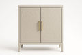 Buffet rectangulaire MDF avec motif ornemental beige 80 cm