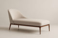 Chaise Longue en Bois et Tissu Beige