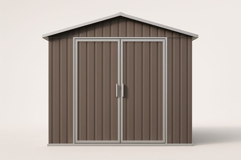 Abri de Jardin Métal Acier Galvanisé Marron