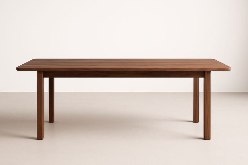 Table en noyer massif 180x90x75 cm Brun
