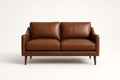 Canapé 2 Places en Cuir Marron