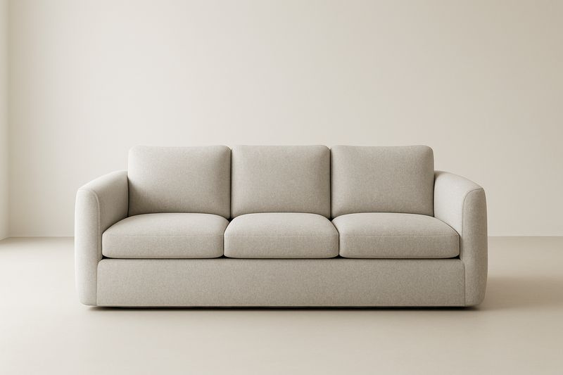 Canapé 3 places en tissu polyester Gris